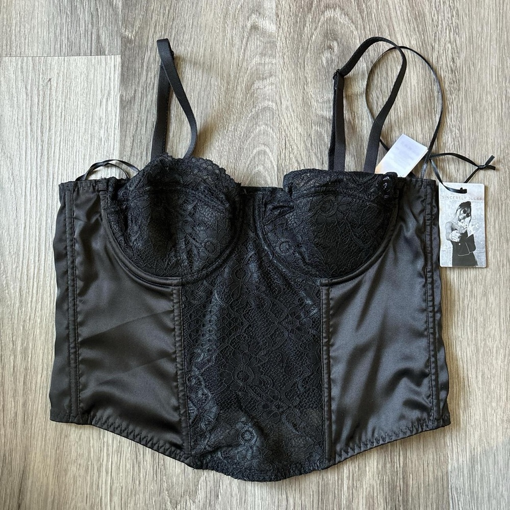 Sincerely Jules for Bandier Women's Black Corset